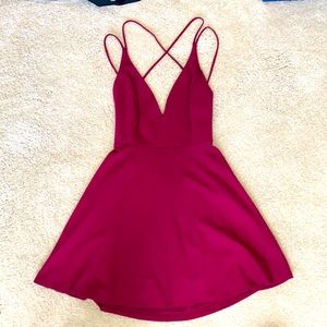 Lulu’s Strappy Maroon Cocktail Dress